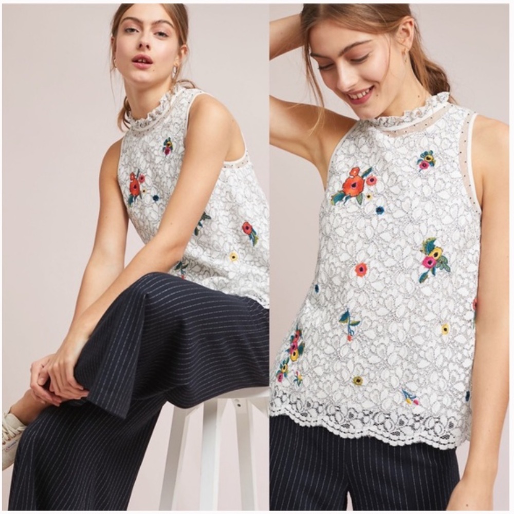 Anthropologie 2 Maeve Macie Lace Top